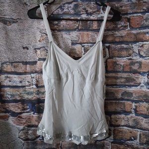 100% Silk Lined Sequin Detail Cami